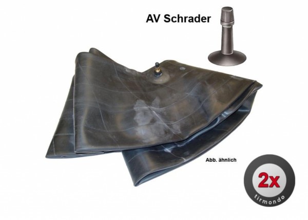 2x Schlauch S 6x1 1/4 +A/V Schrader+ 